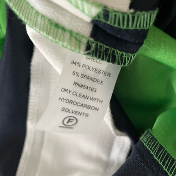 Tommy Hilfiger Women's Stunning Color Block Midi Dress, Green & Black, Size 14P - Picture 5 of 6